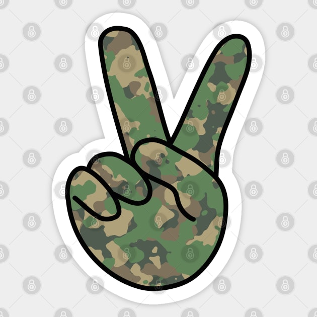 V Sign Camouflage Sticker by DiegoCarvalho